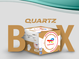 TotalEnergies представя своето решение Quartz Box. Това са кутии с кран за масло.